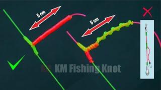 The Secret Of Fisherman  Making RIG Fishing T Knot Very Long  DIY Hack Fishing