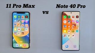 infinix Note 40 Pro vs iphone 11 Pro Max  Speed Test