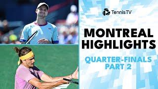 Zverev Faces Korda Popyrin vs Hurkacz  Montreal 2024 Quarter-Final Highlights Part 2