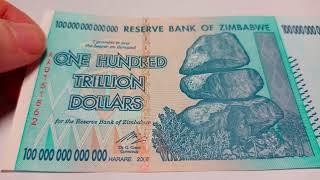 My Best Collectibles Investment Ever 100 Trillion Dollar Note Zimbabwe
