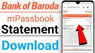 bob account statement download online 2023  how to download bob bank statement online  bank baroda