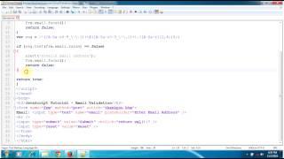 JavaScript Tutorial - Email Validation Check email address format
