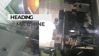 High performance heading thread rolling and nail making machine from Geng Xin Precision in Taiwan.