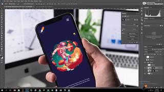 iPhone Screen mockup Design Photoshop