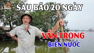 Sau bão số 3 hơn 20 ngày người dân thôn Nhân Lý ngoại thành Hà Nội vẫn Gồng mình chống chọi với lũ