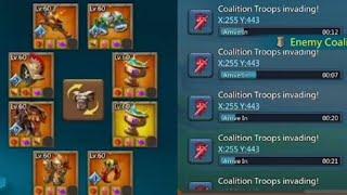 Rally Trap 10 Rallies VS 30m troops solid compositionCan I defend or Burned?? Lordsmobile