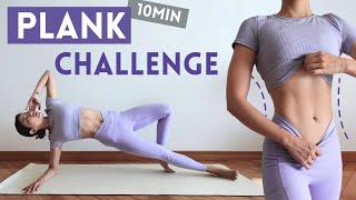 10 min Intense Plank Workout for Slim Waist Abs & Core  No Repeat No Jumping At Home