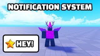 How To Make A Notification System In Roblox Studio 2023