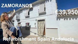 TYPICAL ANDALUSIAN VILLAGE PROPERTY for sale 3 bedrooms in ZAMORANOS 39950 euros