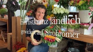 DIY HERBSTKRANZ  mit Maiskolben und Früchten DIY-Floristik-Anleitung zum selber machen