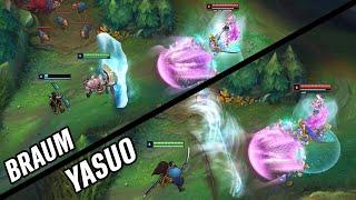 YASUO W WIND WALL vs BRAUM E UNBREAKABLE