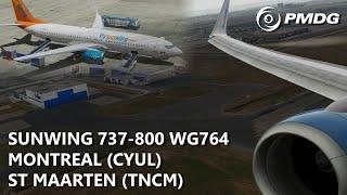 PMDG Sunwing 737-800 from Montreal to St Maarten VATSIM