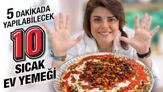 5 Dakikalık EN Güzel 10 Sıcak Ev Yemeği Tarifi  Kebap İskender Bezelye Kuru Fasulye & Pilav