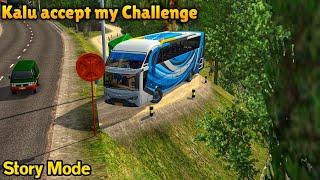 Story Mode - I gave challenge To Kalu To Drive In This Offroad  Bus Simulator Indonesia