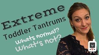 Extreme Toddler Tantrums - Whats Normal? Whats not?