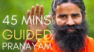 45 Minutes Guided Pranayam with Timer Swami Ramdev Baba 