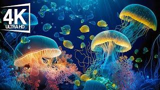 Underwater Marvels 4K ULTRA HD  Wonders of Coral Reef Fish - Relaxing Sleep Meditation Music