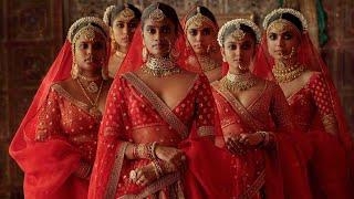 The classic Sabyasachi red bridal lehengas and heritage menswear