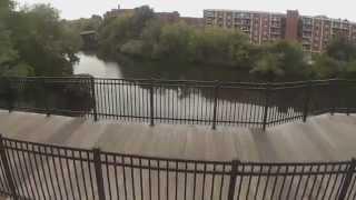 Dover NH Train Station and Cocheco River