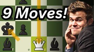 Magnus Carlsen Demolishes Elite Player In 9 MOVES