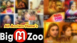 BIG M ZOO Web Series Accters name with photo .