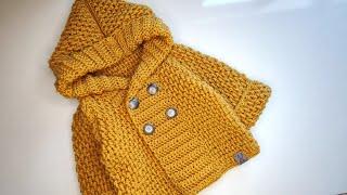 Crochet #78 How to crochet girls  boys baby coat  Part 2