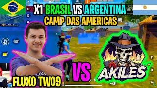 FLUXO TWO9 VS AKILES X1 BRASIL E ARGENTINA - CAMP DAS AMERICAS DE FREE FIRRE