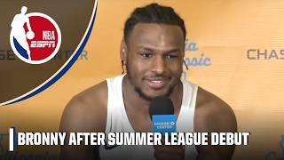 Bronny James reacts to making Summer League debut with the Los Angeles Lakers  NBA on ESPN