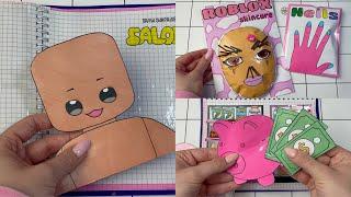 paper diy Compilation of 4️⃣ Paper Ideas Grocery mart  Roblox salon  Skincare 종이놀이