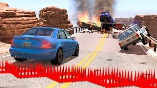 Collapsing Bridge Pileup Car Crashes #12 - BeamNG DRIVE  SmashChan