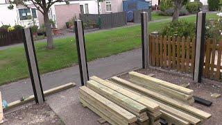 How To Make A Very Strong Cheap Fence Using Decking Boards - Part 3