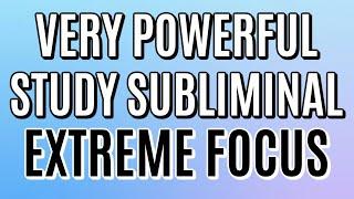 Study Subliminal  Improve Concentration Focus and Memory