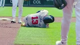 Ronald Acuña Jr. Scary Non-Contact Torn ACL Injury On The Base Paths vs Pirates May 26 2024 #mlb