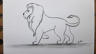 How to Draw Lion Step by Step Easy Pencil Drawings Drawing Hobby Animal Drawings