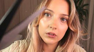 ASMR Realistic Haircut Roleplay  Water Sounds Snipping Brushing & Styling