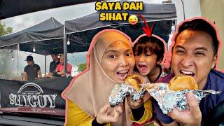 IJAT REVIEW BURGER TEPI JALAN PADU BAIQASHA DAH SIHAT DARI SUNAT KE TU?VLOG IJAT