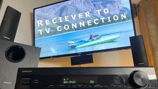 How to Connect TV to Receiver  With and Without HDMI and RCA  Onkyo Receiver Install