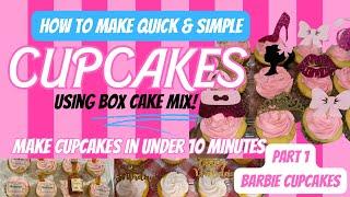 How To Make Quick Delicious Cupcakes In under 15min from Box Cake Mix #cupcakes #diy