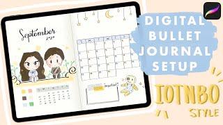 PROCREATE TUTORIAL  How to set up your Digital Bullet Journal on iPad  IOTNBO Theme Sept BUJO