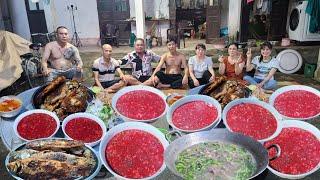 các thánh Ăn tô tiết canh vịtcá đồng chiên giòn.lê Toàn Food