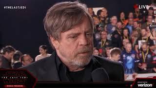 Mark Hamill Luke Skywalker interview - Star Wars The Last Jedi Red Carpet World Premiere