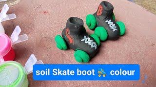 How to make soil skateboard  Colour   BTS  mitti  mati @KIDSkhelnamati