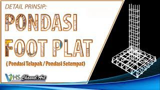 Detail Prinsip Pondasi Foot Plat Pondasi Telapak Pondasi 2 lantai dan 3 lantai