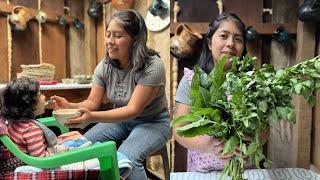 Berros hervidos para almorzar con Hugo le enseño a comer todo lo saludable que se da en el pueblo