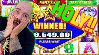 GREATEST JACKPOT HANDPAY EVER with VegasLowRoller on Buffalo Triple Power and Buffalo Gold Slots