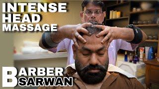 Intense Indian Head Massage Asmr massage video for Relaxation n deep sleep  Indian barber  Cracks