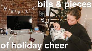 cozy home vlog  decorating my apartment for Christmas & wrap presents with me