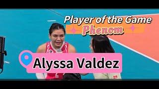 Alyssa Valdez Player of the Game THE PHENOM #creamlinecoolsmashers
