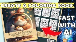 How to make a Coloring Book FAST with AI - Amazon KDP Tutorial with ChatGPT Midjourney AI and Canva