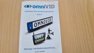 Rückfahrkamera System OmniVID 6 Premium 5 Zoll Monitor mit Parksensoren Solar Kabellos IP67 PDC